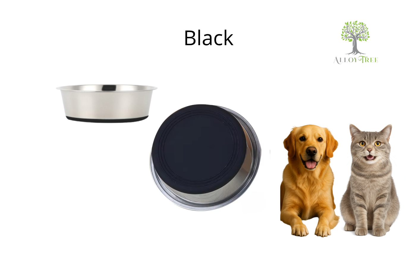 1 or 2 pcs Stainless Steel Dog Bowls Anti Slip Outdoor Indoor Water Food Puppy Feeding Dish