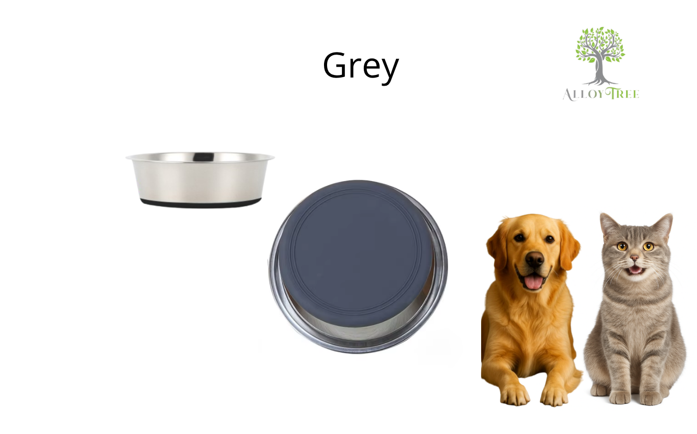 1 or 2 pcs Stainless Steel Dog Bowls Anti Slip Outdoor Indoor Water Food Puppy Feeding Dish