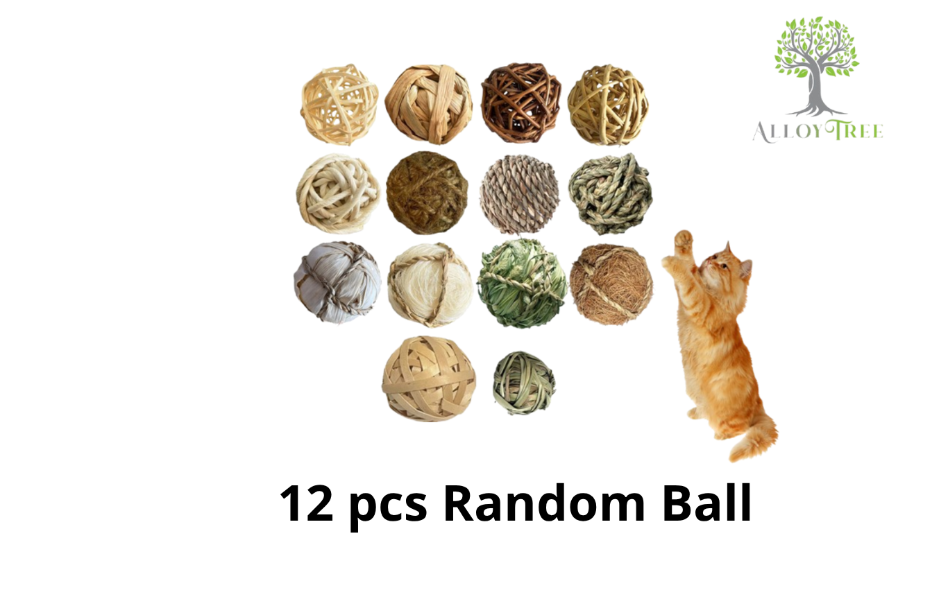 Assorted Ball for Cat Kitten Balls Rattan