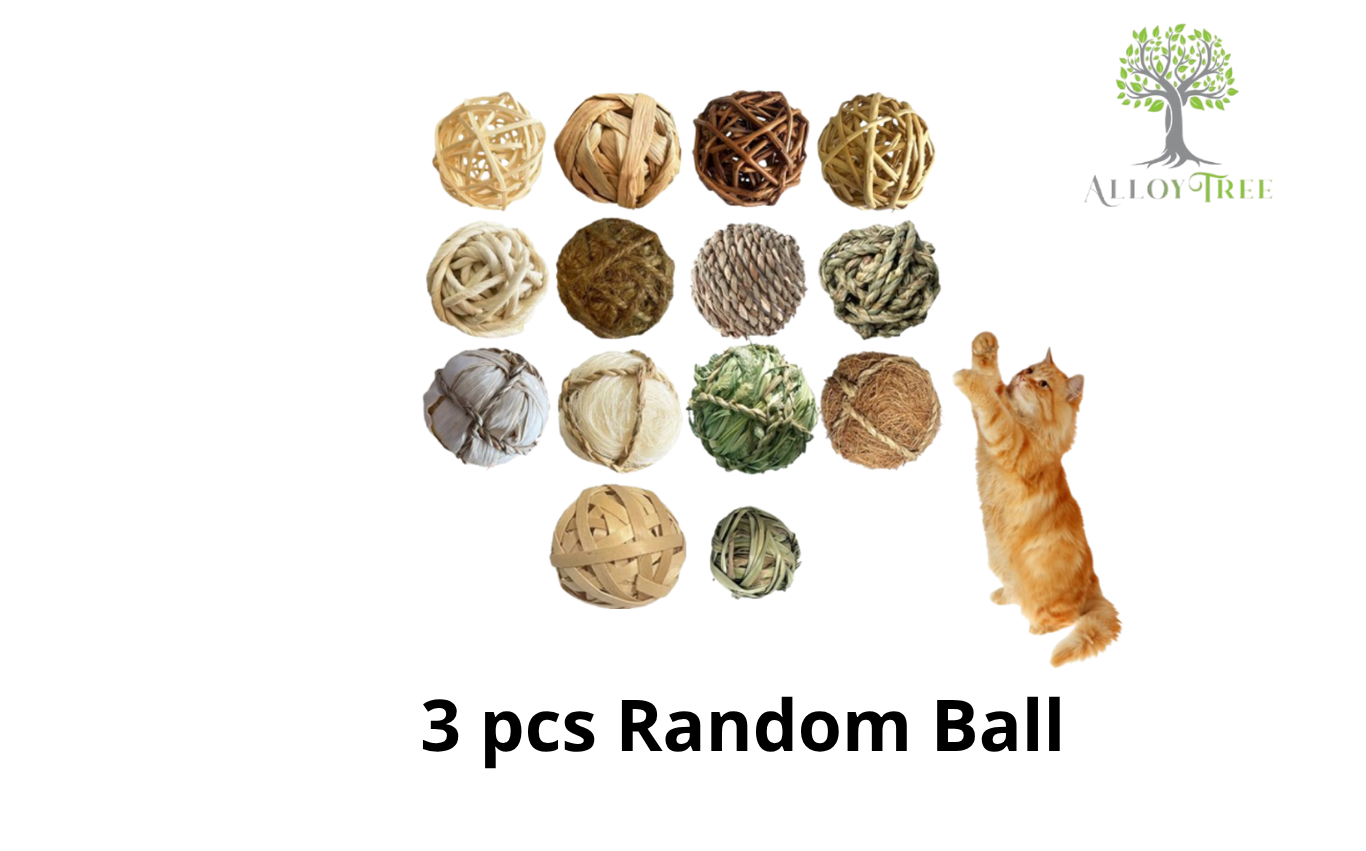 Assorted Ball for Cat Kitten Balls Rattan