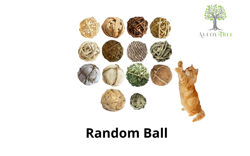 Assorted Ball for Cat Kitten Balls Rattan