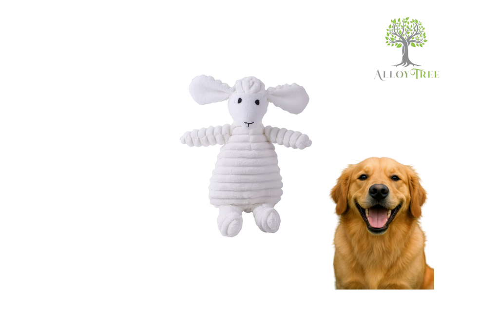 Cute Durable Dog Plush Chew Toy – Squeaky Animal Toy for Puppies and Dogs