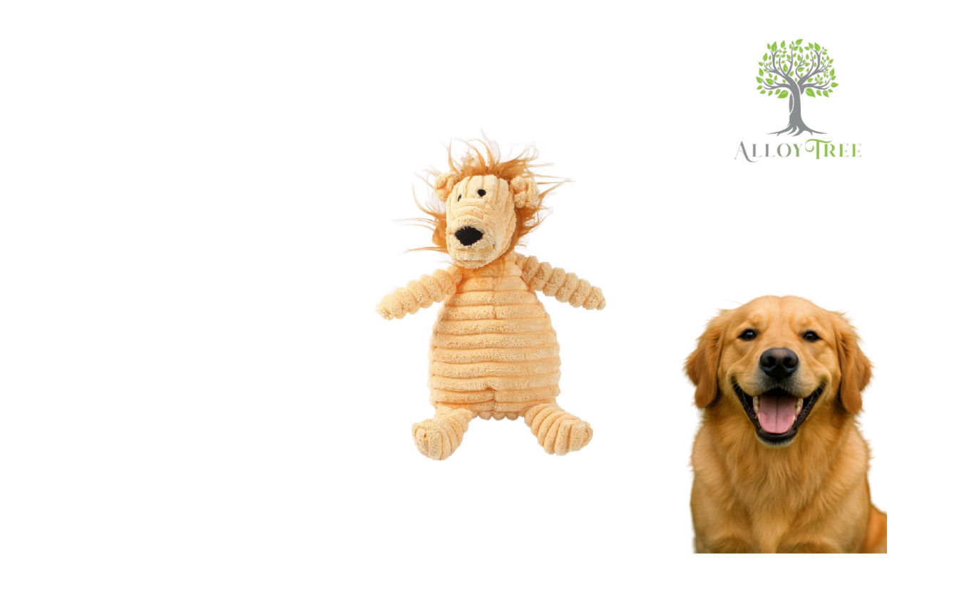 Cute Durable Dog Plush Chew Toy – Squeaky Animal Toy for Puppies and Dogs