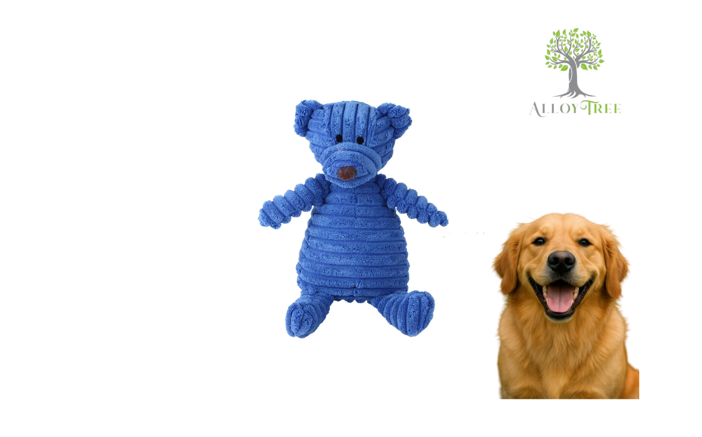 Cute Durable Dog Plush Chew Toy – Squeaky Animal Toy for Puppies and Dogs