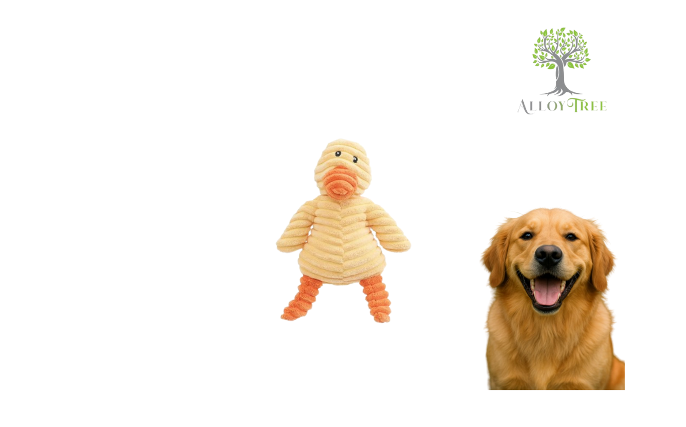 Cute Durable Dog Plush Chew Toy – Squeaky Animal Toy for Puppies and Dogs