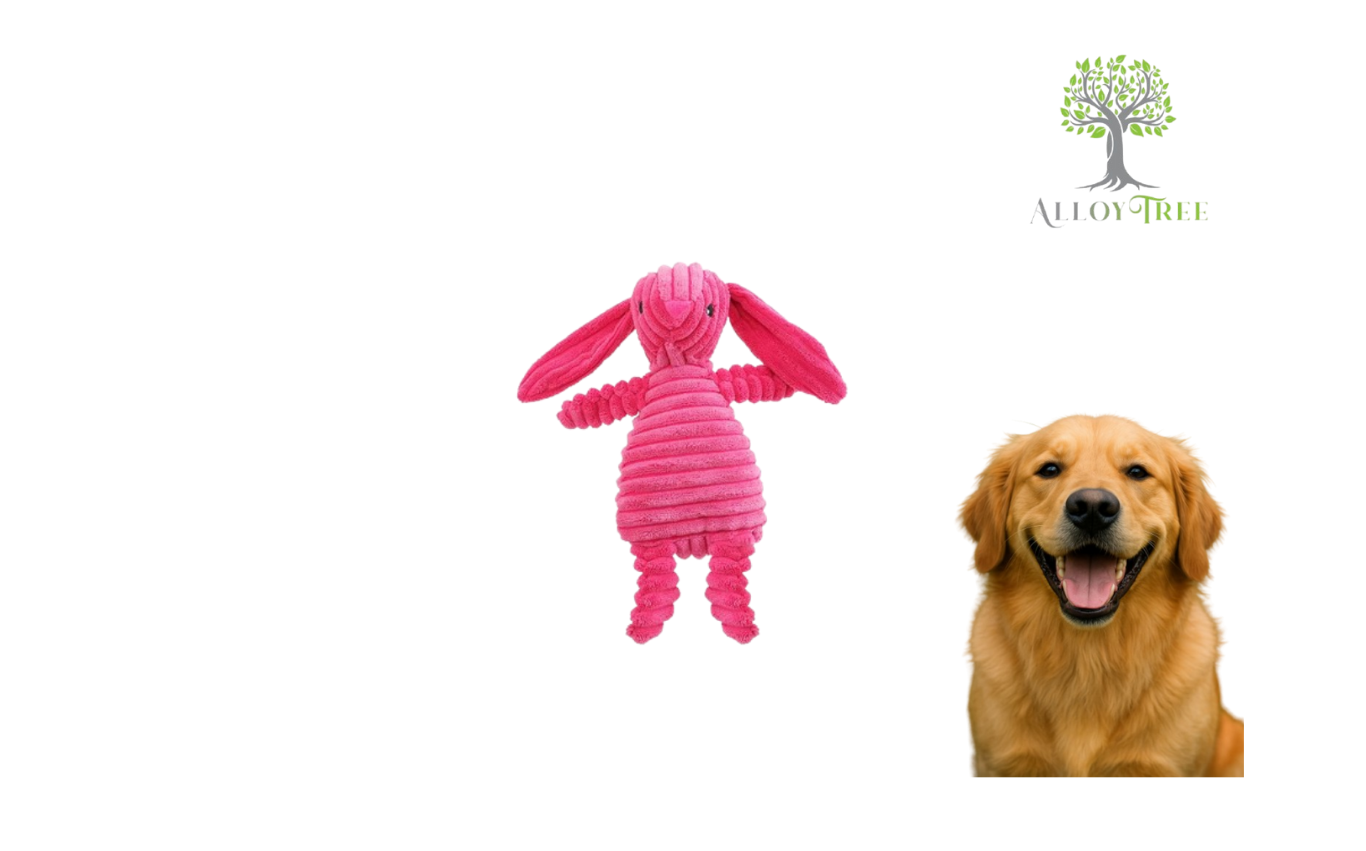 Cute Durable Dog Plush Chew Toy – Squeaky Animal Toy for Puppies and Dogs