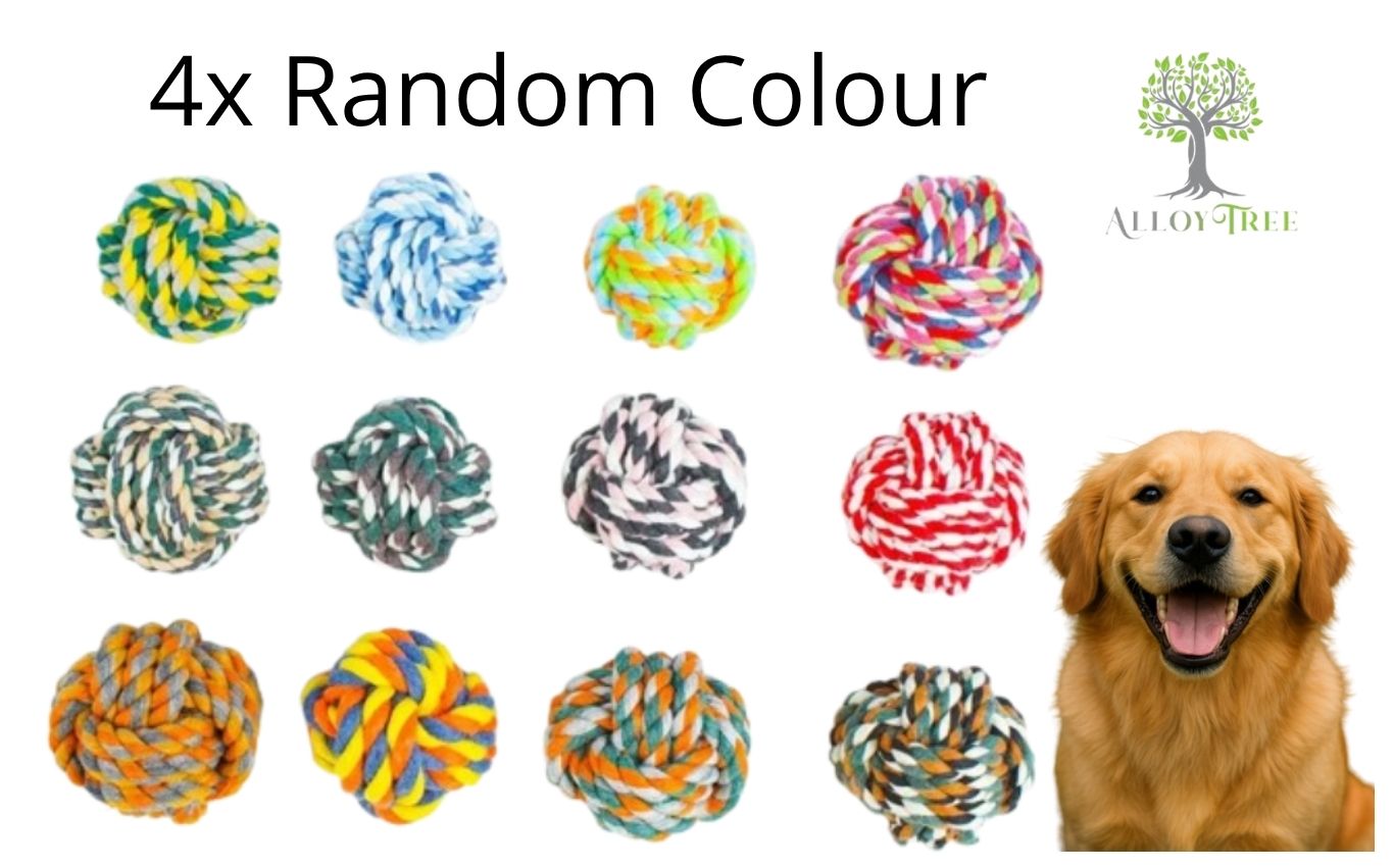 4/8/12 pcs Large Dog Rope Ball Toy Pet Strong Cotton
