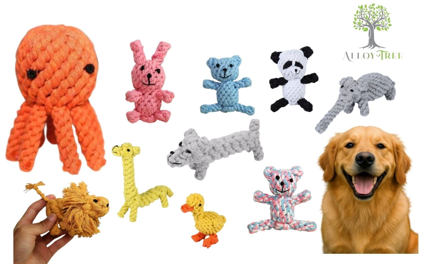 Pet Dog Chew Toys Braided Rope Indestructible Dog Teeth Dental Cleaner