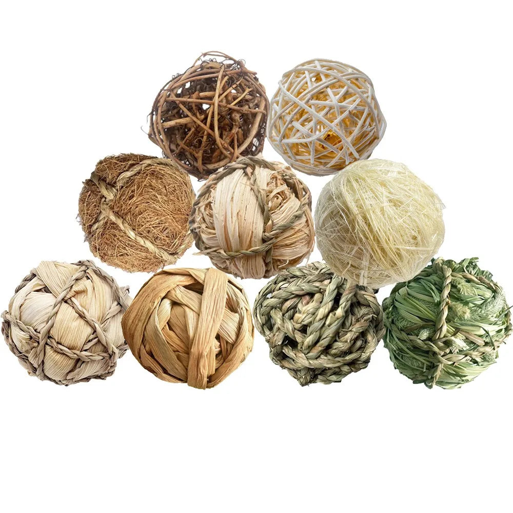 Assorted Ball for Cat Kitten Balls Rattan