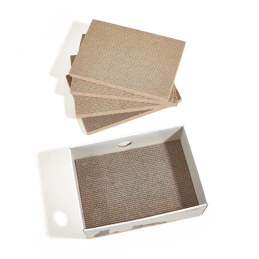 5X Cat Scratcher Boards Corrugated Cardboard Pads Scratch Mat