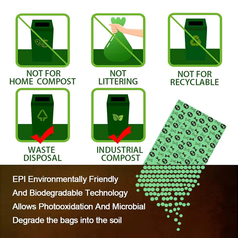 Dog Poop Bags Waste Bags Green Colour