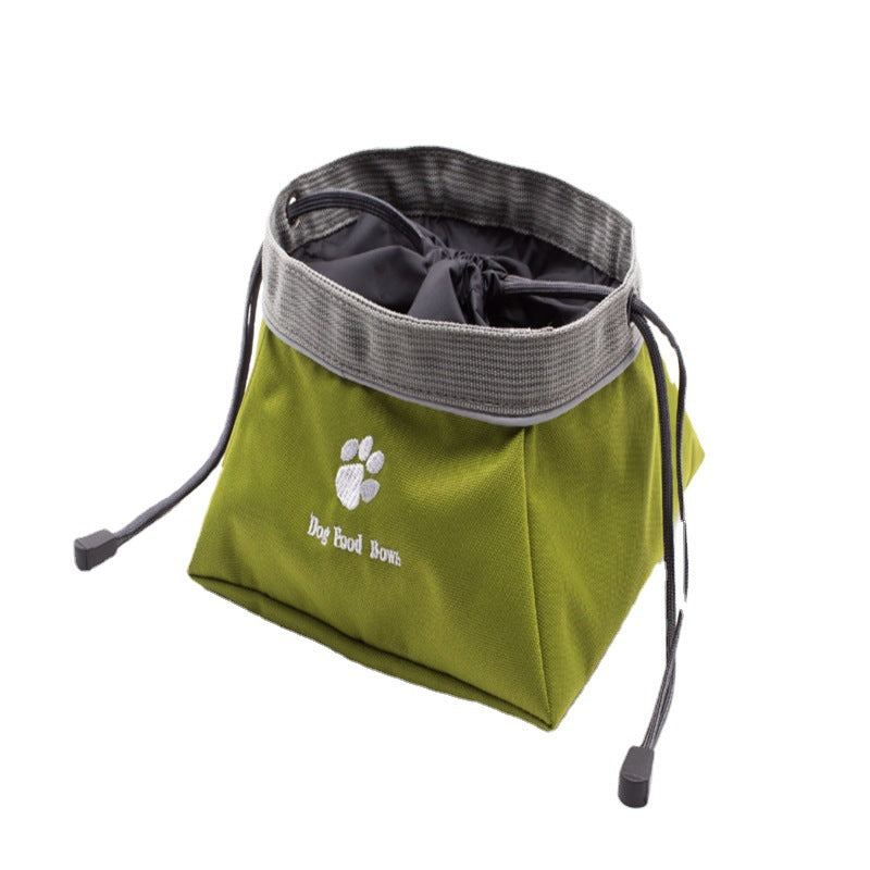 Fabric Dog Bowl 200 ml Stainless Steel Food Camping Bowl Travel