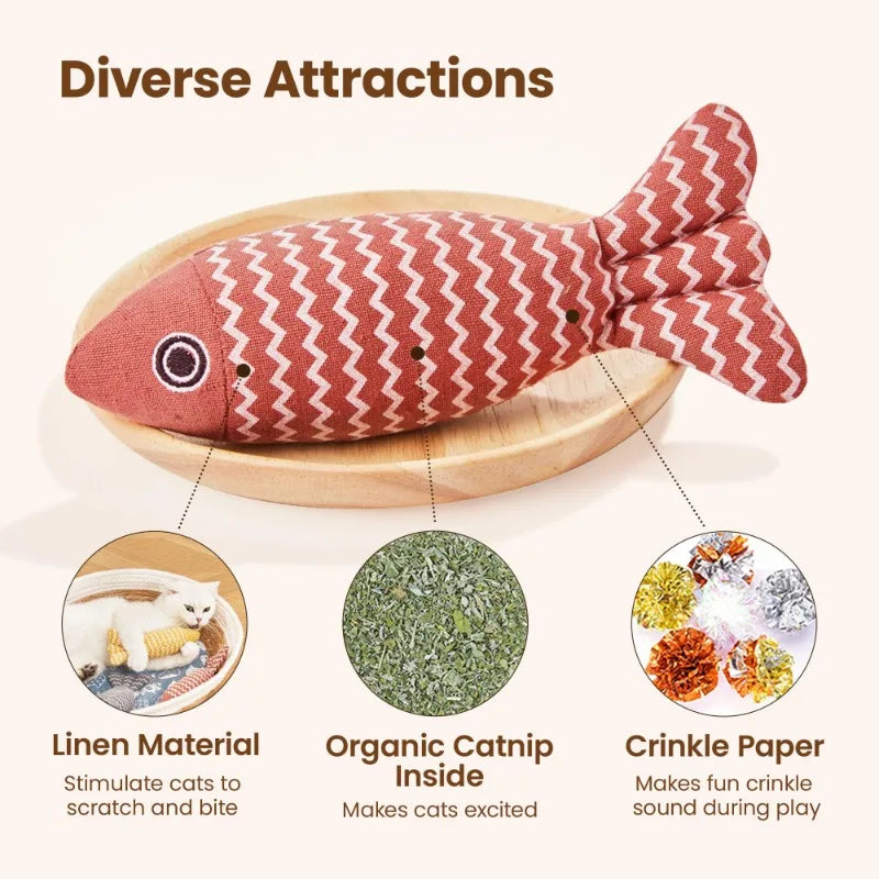 Large Catnip Fish Interactive Pet Kicker