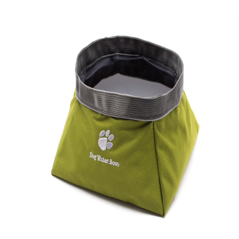 Fabric Dog Bowl 200 ml Stainless Steel Water Bowl for Travel