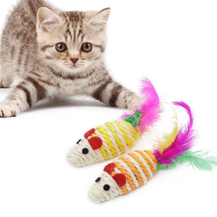 Sisal Mouse for Cat 3/6 pcs
