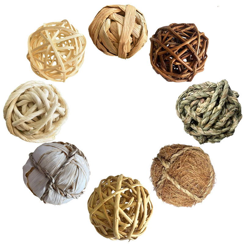 Assorted Ball for Cat Kitten Balls Rattan