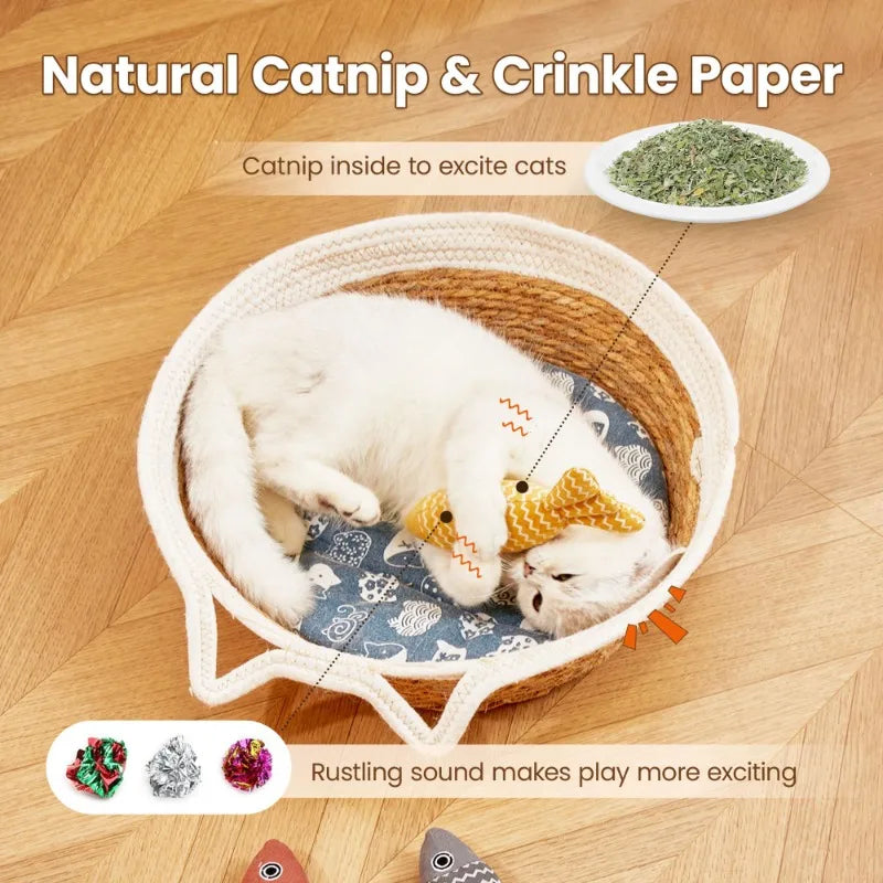 Large Catnip Fish Interactive Pet Kicker