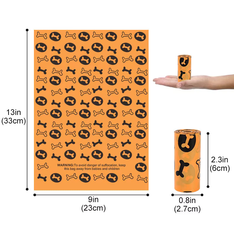 Dog Poop Bags Waste Bags Orange Colour