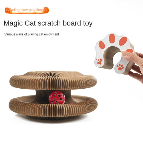 Accordion Magic Organ Cat Scratch Board Scratch Resistant Interactive Cat Toy