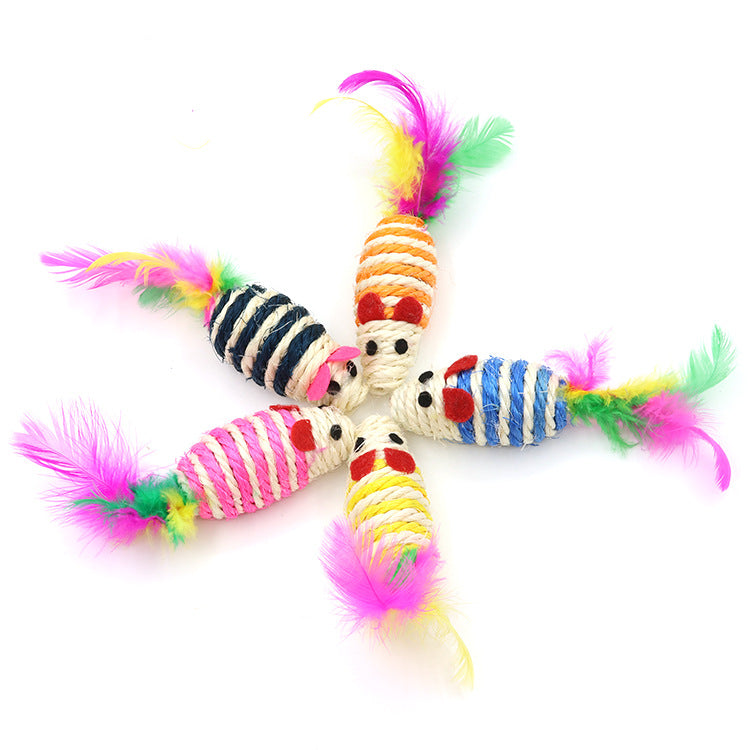 Sisal Mouse for Cat 3/6 pcs