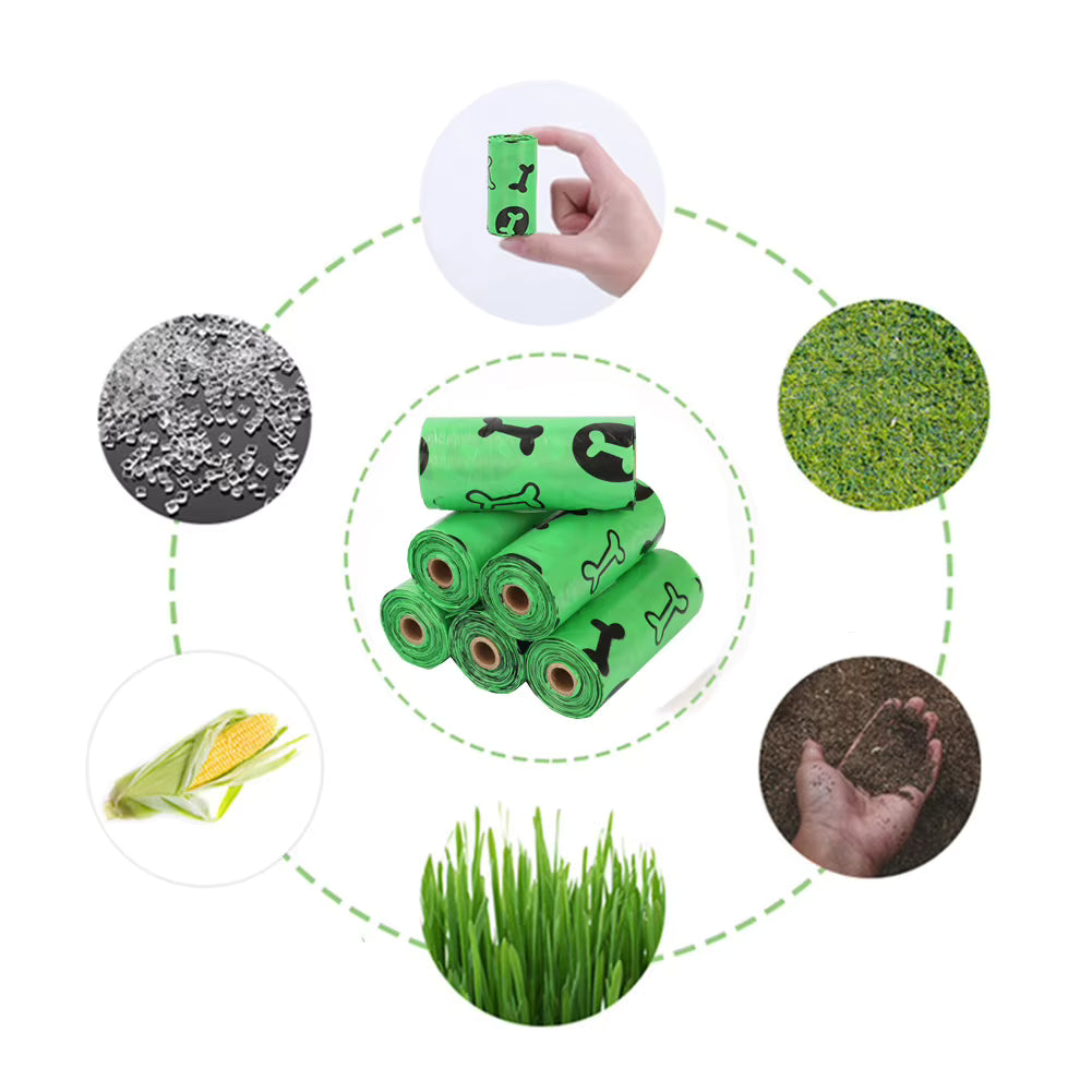 Dog Poop Bags Waste Bags Green Colour