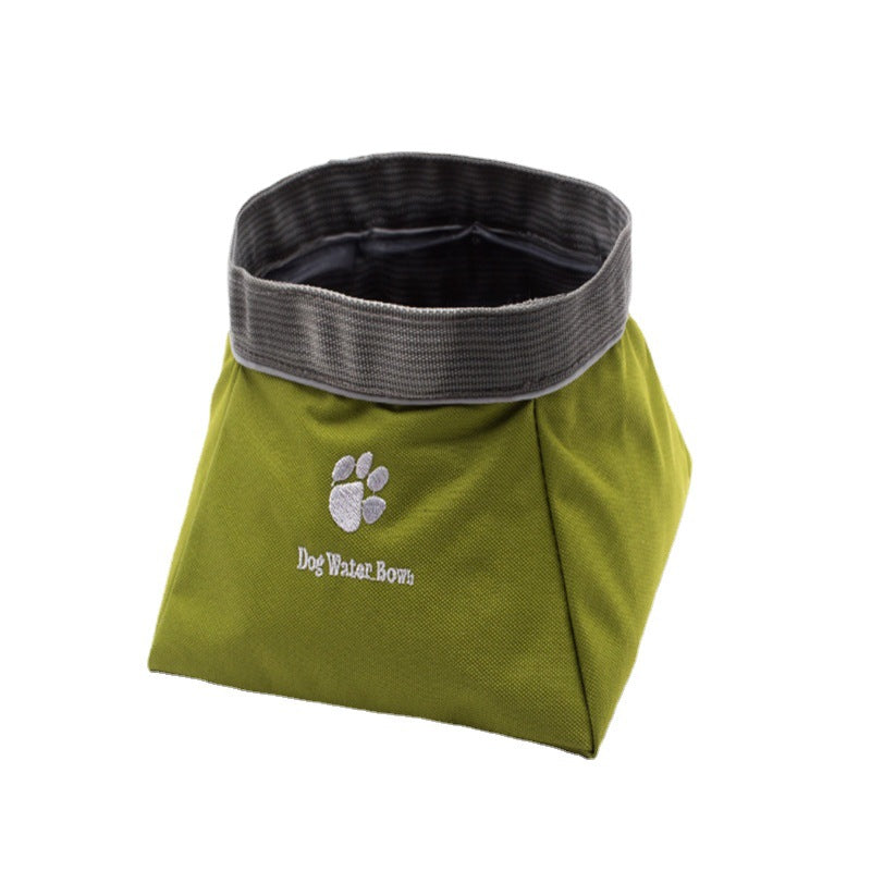 Fabric Dog Bowl 200 ml Stainless Steel Water Bowl for Travel