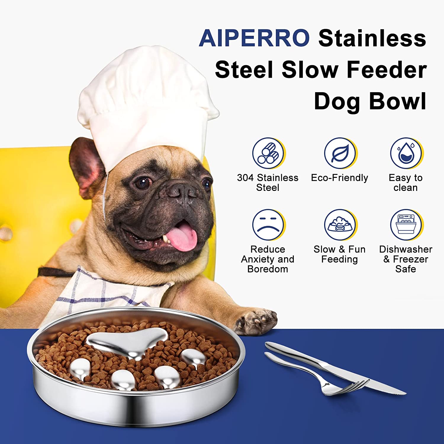 Stainless Steel Slow feeder Bowl for Pet
