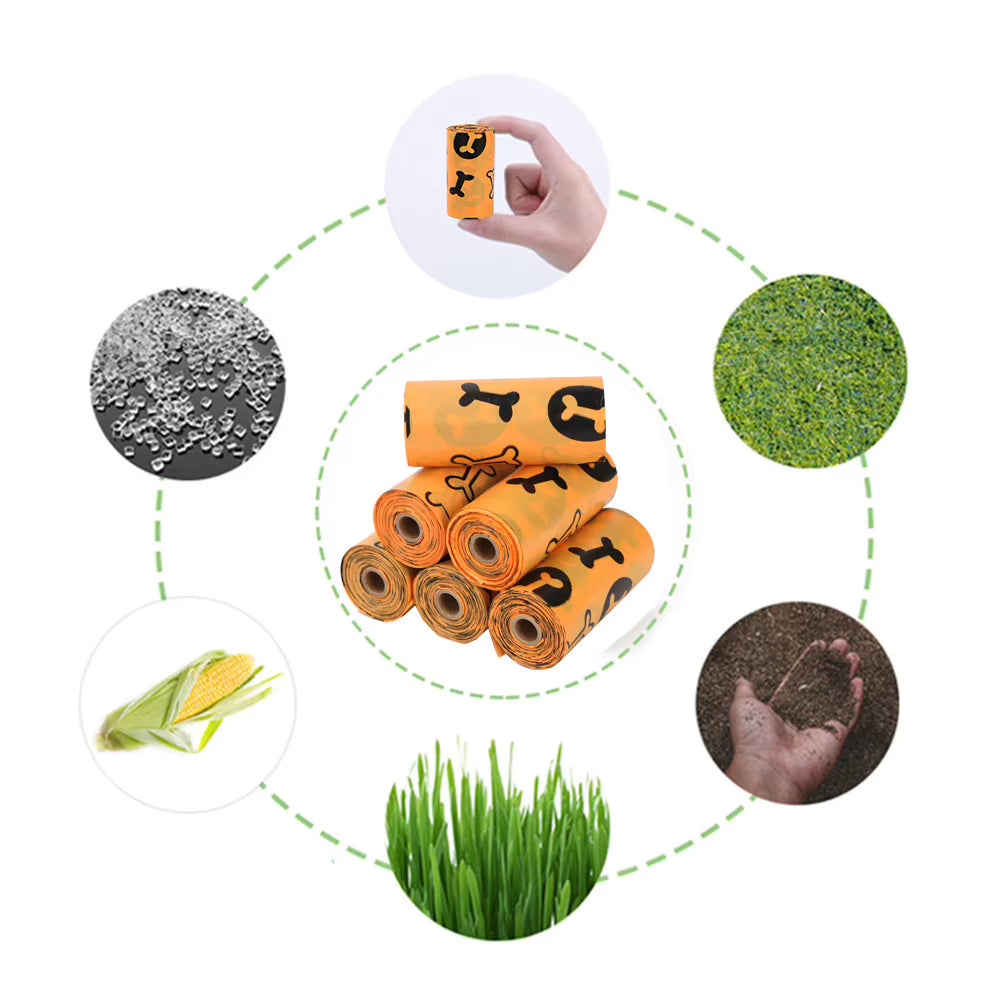 Dog Poop Bags Waste Bags Orange Colour