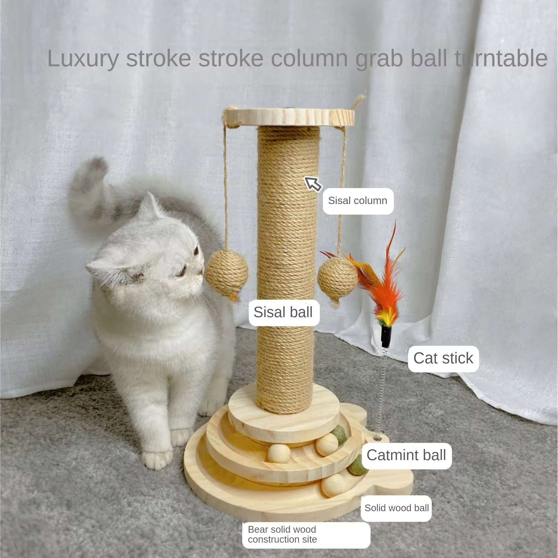 Cat Scratching Post Cats Tree Scratcher 40 cm