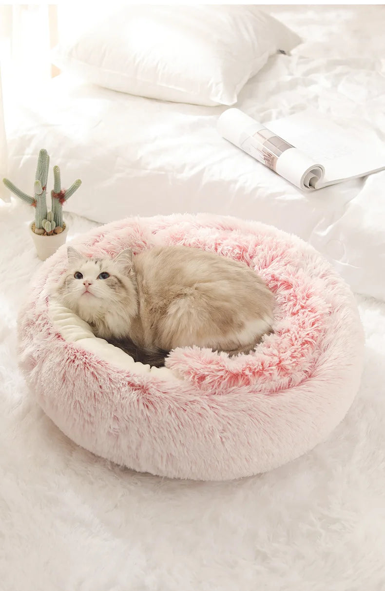 Dog Cat Bed Hooded Kitten Cozy Cave Soft Calming Igloo