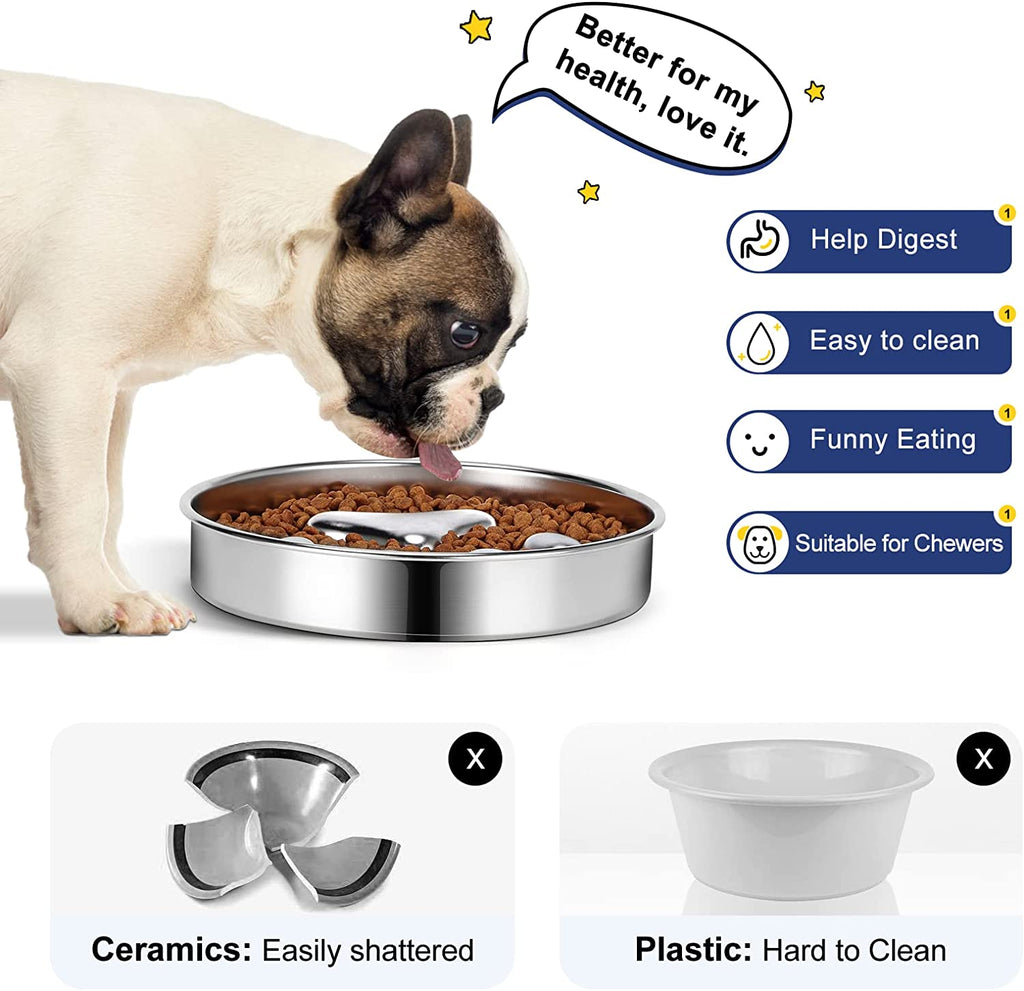 Stainless Steel Slow feeder Bowl for Pet