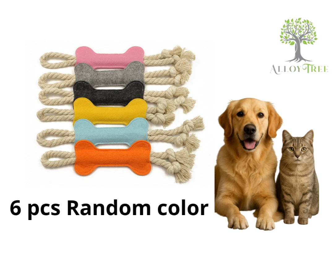 Bone Rope 1/3/6 pcs Knot Dog Toy