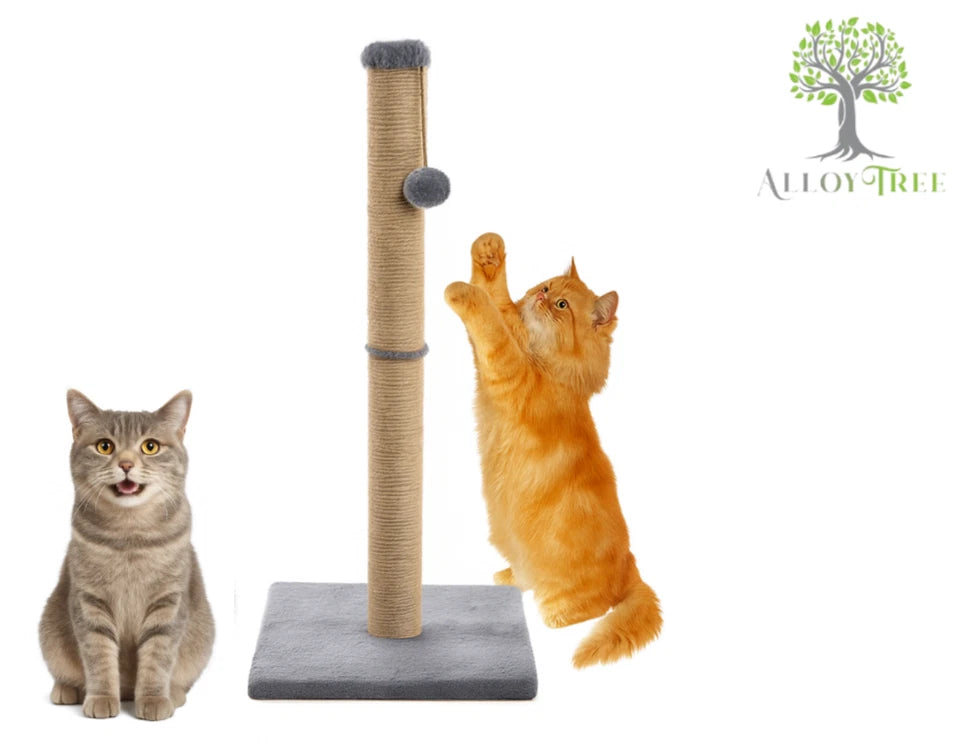 Large Tall Cat Scratching Post 73CM Strong Sisal Pole Heavy Base