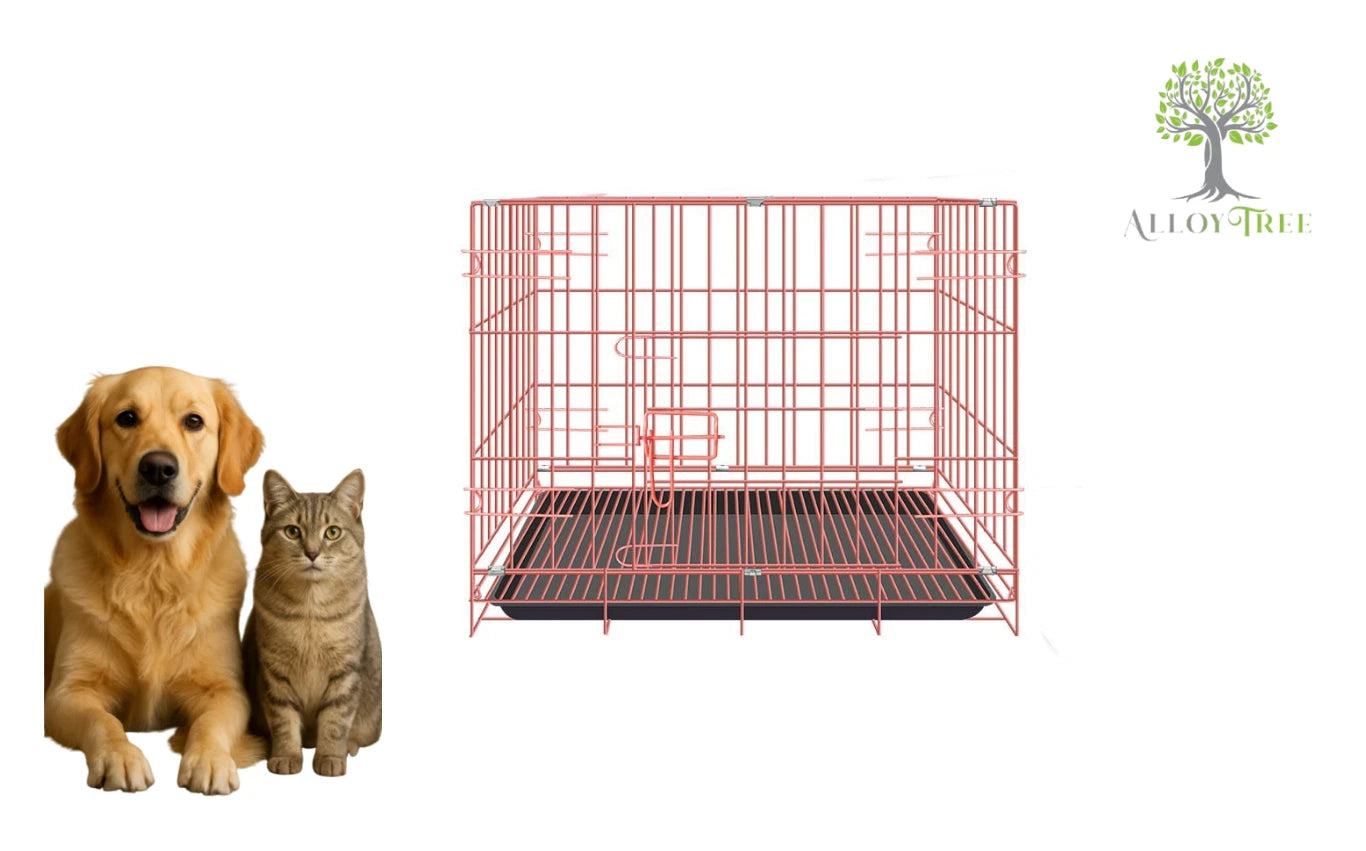 Dog Cage Puppy Pet Crate Carrier Metal Cage Small Medium Large Training S/M/L/XL