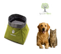 Fabric Dog Bowl 200 ml Stainless Steel Water Bowl for Travel